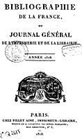 Bibliographie de la France : ou Journal général de l'imprimerie et de la librairie, 1818